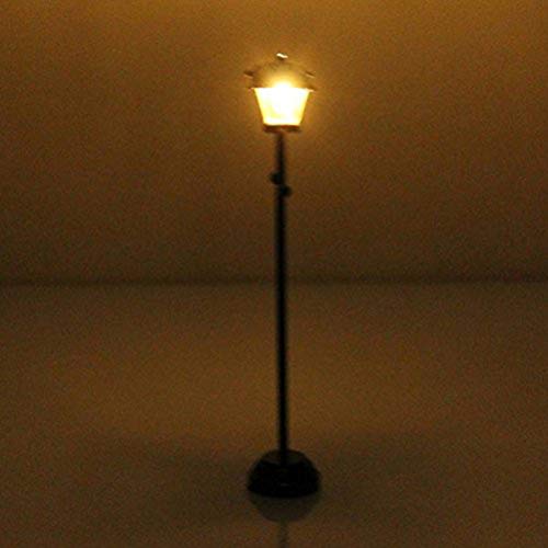 BESPORTBLE Mini Casa Rua Luz 1:12 Casa de Boneca Postes Vintage Fada Jardim Caminho Caminho para Car