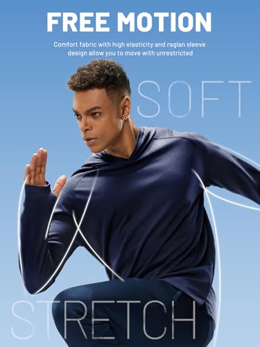 MIER Upf50 Sun Hoodie Camisas De Pesca De Manga Comprida Masculinas Com Capuz - Roupas À Prova De So
