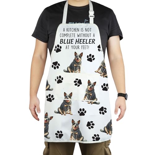Tablier Blue Heeler cadeau maman propriétaire de chien inscription cuisine