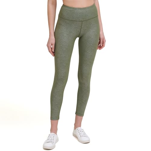 Calvin Klein Womens Print Side Pocket High Waist 7/8 Legging Tight, Luster Jav, X-Small