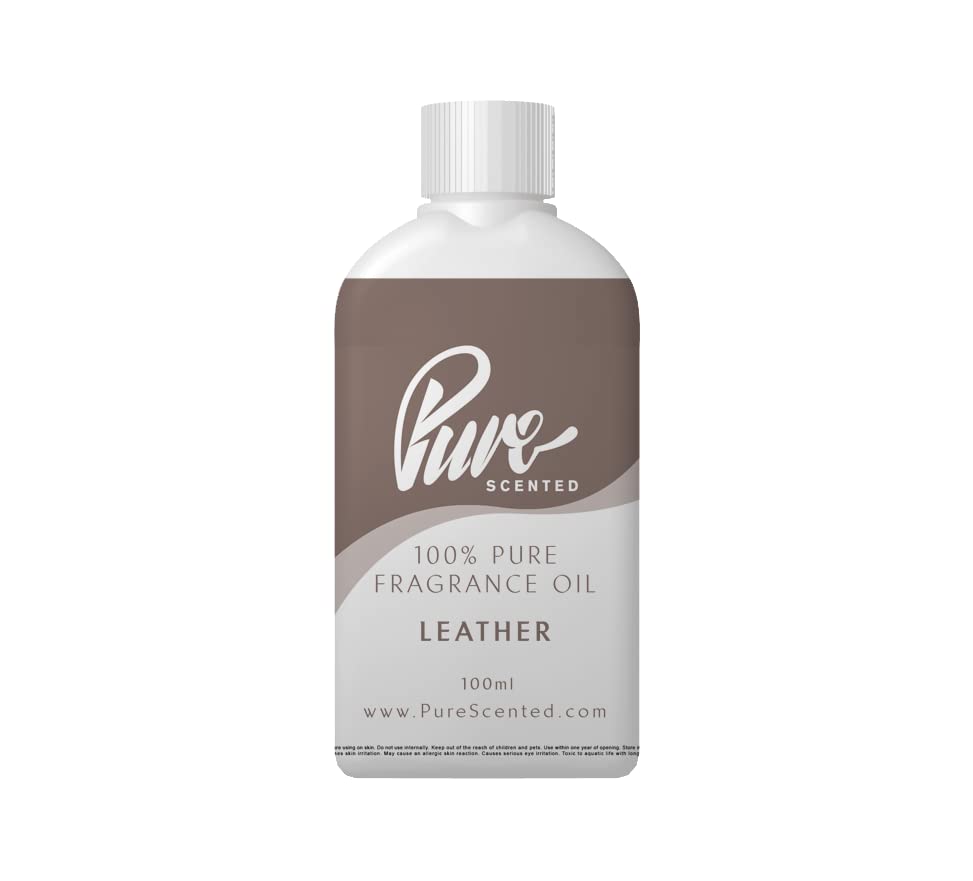 Leather Fragrance Oil - 100ml Suitable for Candles, Wax Melts, Cosmetics, Diffusers, Soap