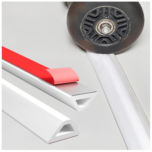 Collapsible Shower Threshold Water Dam - 67in Self-Adhesive Silicone Barrier for Wet-Dry Separation - Flexible Splash Guard for Walk-In Showers Bathroom Floor & Kitchen Sink - ADA Accessible Profile