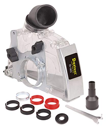 Dastool Dust Collector Attachment,Cutting Dust Shroud for Angle Grinder 4-1/2 inch to 5