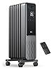 DREO Oil Filled Radiator, Electric Radiant Heaters for indoor use Large Room with Remote Control, Child Lock, 4 Modes, Overheat & Tip-Over Protection, 24h Timer, Digital Thermostat, Quiet, 1500W