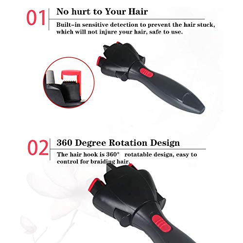 Anself Electric Hair Braider Automatic Quick Twist Twister Hair Trança Ferramenta inteligente DIY Ha