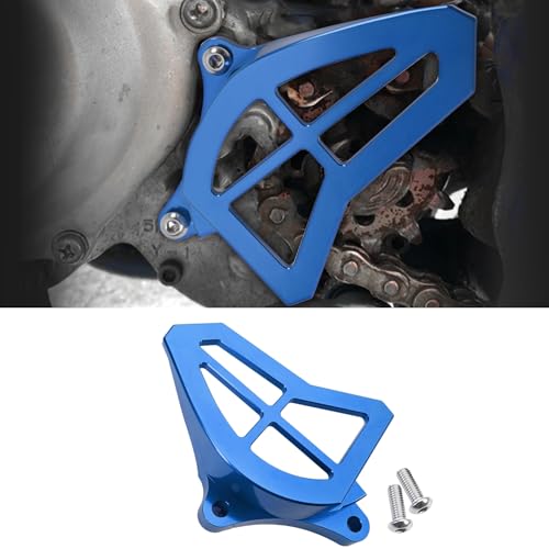 Canitu Front Sprocket Guard Cover,CNC Billet Aluminum Engine Sprocket Cover Engine Case Saver Guard Protector Crankcase Protection for Yamaha YZ125 1993-2004 (Blue)