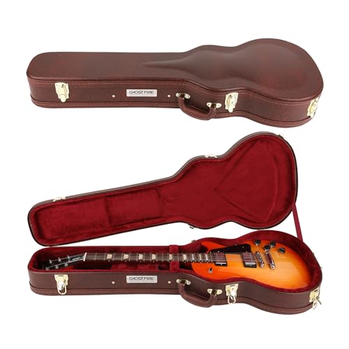 Image of GHOSTFIRE Electric Guitar Standard 39-Inch Hard Case for LP, V-LP Brown
