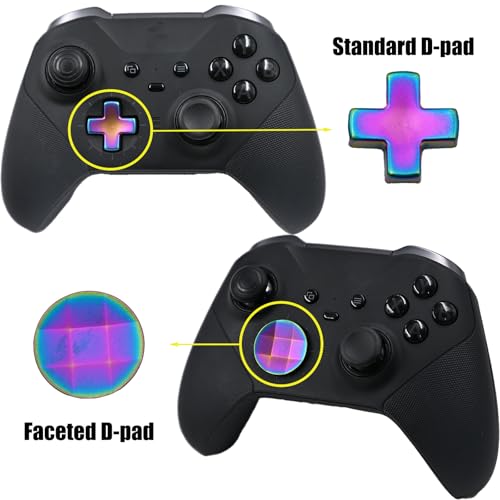 Image of 13 in 1 Accessories for Xbox One Elite Series 2 Controller,Metal Thumbsticks for Xbox Elite Wireless Controller Series 2 Core,Elite Controller Series 2 Controller Accessory Replacement Parts(Rainbow)