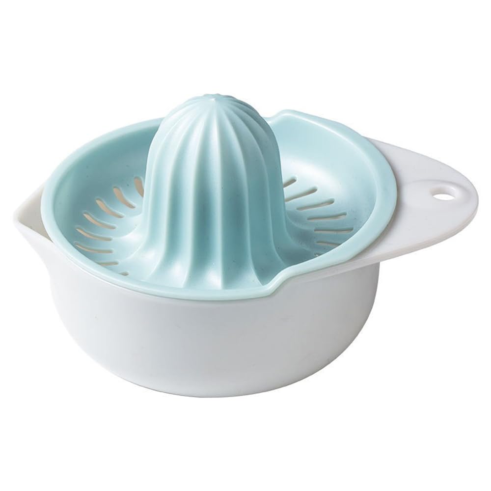 HiKin Manual Hand Citrus Juicer with Collection Container and Pouring Spout, Lemon/Orange Squeezer Juicer.