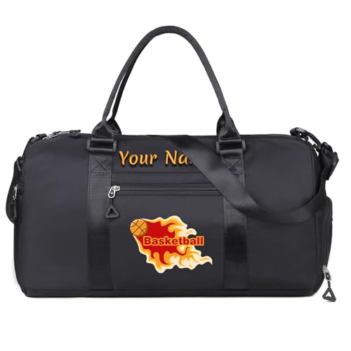 Personalized Dance Duffle Bag with Name Text Photo for Women Girls Custom Ballet Sport Gym Travel Bags Customized Dry Wet Separated Overnight Weekend Bag Gifts