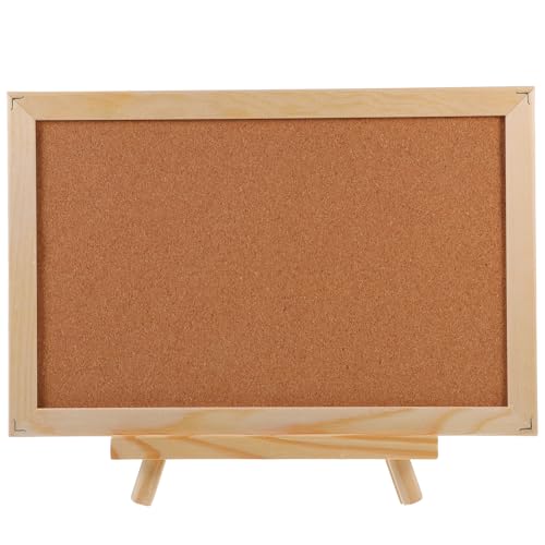 NULYLU Tablero de Corcho Marco de Madera para Mensajes y Notas, Diseño Simple, Adecuado como Herramienta de Aprendizaje Aulas