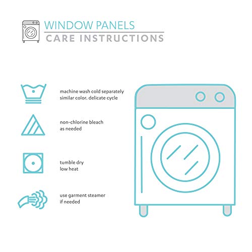 Lush Decor Mid Century Geo Room Darkening Window Curtain Panel Pair, 95" Long X 52" Wide, Turquoise & Orange #TOP6