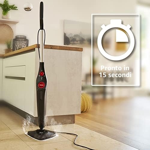 Vileda Steam PLUS con Power Pad, lavapavimenti a vapore per pavimenti e tappeti, elimina fino al 99,9% di batteri e virus, senza detergenti - Immagine 5