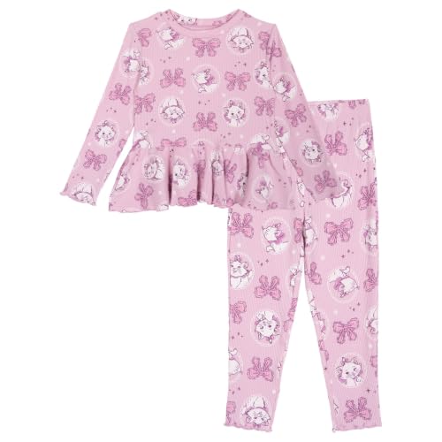 Image of Disney Girls' Ribbed Long Sleeve Tee and Pants Set for Baby & Kids