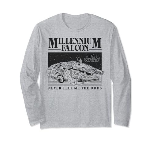 T-shirt Star Wars manches longues Millennium Falcon idéal pour vos soirées ciné