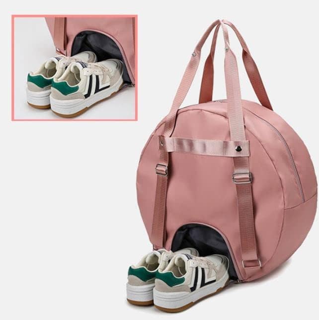 Image of Barebeauty Round Shape Duffle Travelling Bag | Large Capacity Foldable Shoulder Bag with Zipper Pocket | Lightweight Handbag for Shopping, Gym, Travel & Daily Use