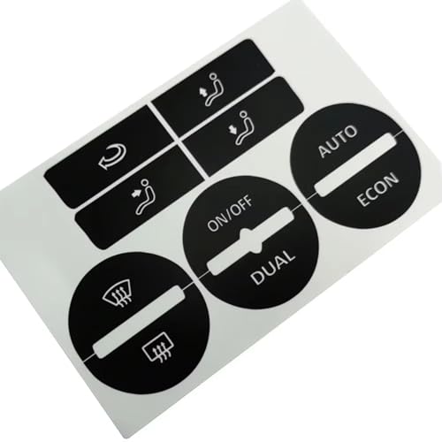Autocollants bouton climatisation Passat noir mat anti-usure