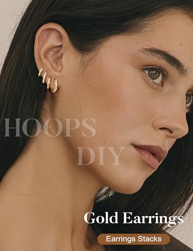 Turandoss Hypoallergenic Small Gold Huggie Hoop Earrings for Women Girls - image 2