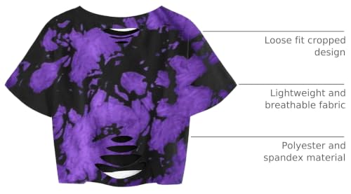 Image of Avanova Women Skull Finger Graphic Distressed Tee Shirt Ripped Short Sleeve Crop Tops
