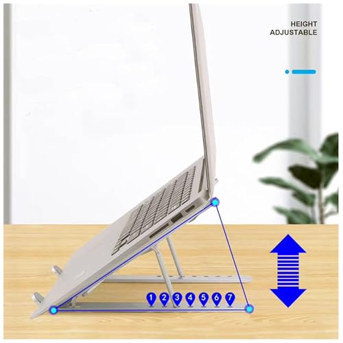 Image of Travel Portable Magnetic Phone Tripod Stand Aluminium Foldable Compatible with Laptops Tablets and Mobile Phones Multi-Angle, Multi Purpose, Adjustable Height & Tilt.