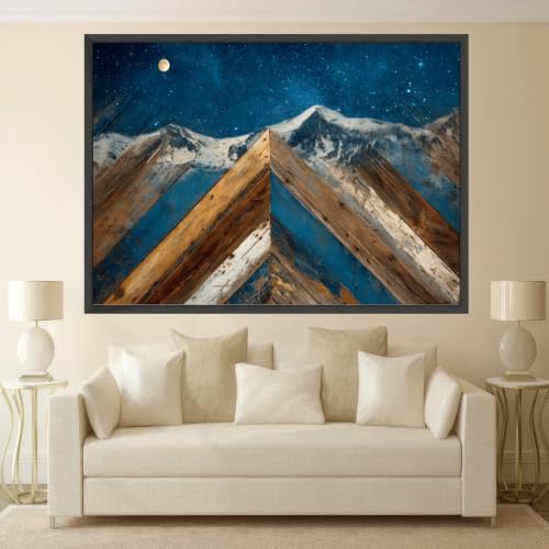 Toile paysage de montagne 50x75cm pour décorer un mur vide