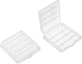 Heyiarbeit 4 x AA/AAA Battery Storage Case Holder Organizer Box Transparent 4Pcs