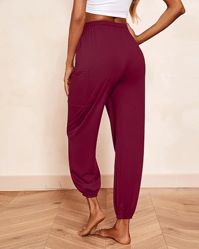 Riyiper 3 Pack Women's Drawstring Sweatpants, Loose Lightweight Yoga Pant Lounge Comfy Stretch Harem Jogger with Pockets 20252