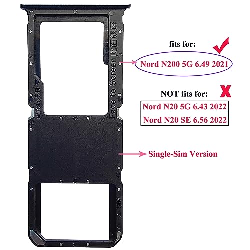 ubrokeifixit for OnePlus Nord N200 5G Single Sim Card Tray Slot Holder Replacement for OnePlus Nord N200 5G 6.49" DE2118 DE2117,with Eject Pin (N200 5G-Blue) - image 2