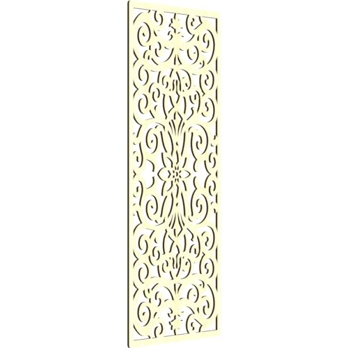 Image of Buel Decorative Pierced Fretwork Wood Wall Panels, 27 3 /8 inchW x 69 3 /8 inchH x 3 /8 inchT, Alder
