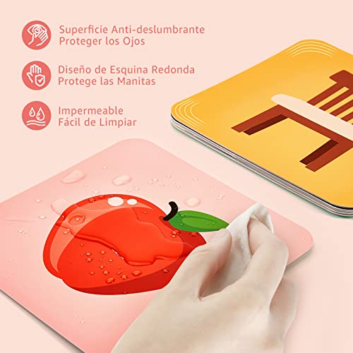 hahaland Flashcards Cartões de Jogo para Bebés 0 3 6 12 Meses, 80 Peças de Cartões para Bebés em Preto e Branco e Coloridas, Cartões de Estimulação Visual de Alto Contraste para Bebés 0-36 Meses