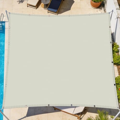 Voile d'ombrage 3.6x4m rectangulaire sable pour terrasse - 2