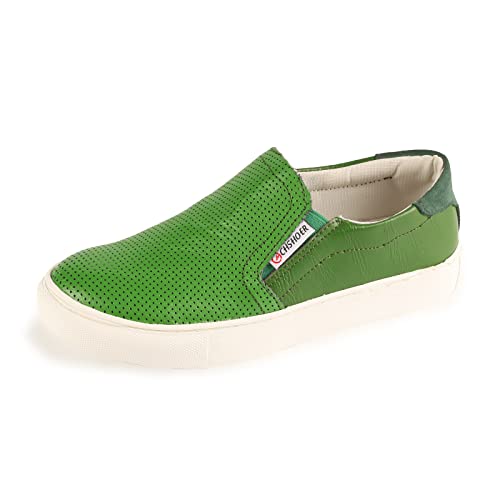 Image of Perforated Slip-On Women Sneaker Green 9.5
