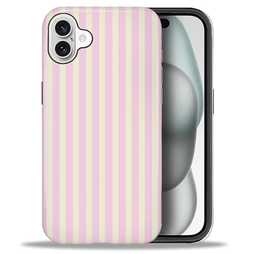 Coque iPhone 16 Plus en silicone jaune rose avec protection rigide