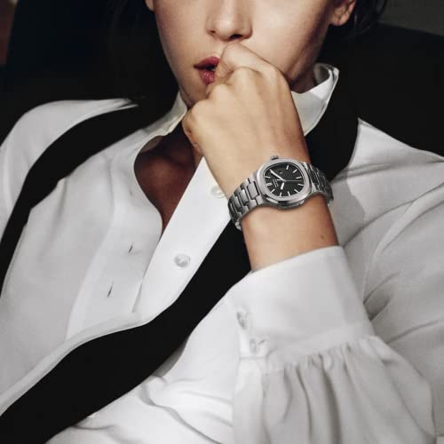 Joesd Women's Wrist Watch Japanese Quartz Watch With Date Black Dial Square Face Swiss Stainless Steel Watch For Women Ladies Crystal Analog Watches Luxury Classic Elegant #R000139L(Black) #TOP2