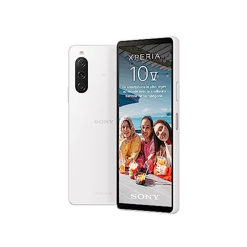 Sony Xperia 10 V - Smartphone Android, Téléphone Portable 6,1 Pouces 21:9 OLED - Triple Objectif - Prise Audio 3,5 mm - Android 13-6 Go de RAM - 128 Go de...