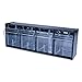 Deflecto 20404OP Four-bin horizontal tilt bin storage system, 23-5/8w x 6-5/8d x 8-1/8h, black