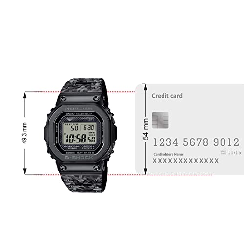 Casio G-Shock GMW-B5000EH-1DR Black IP Digital Dial Black IP Stainless Steel Solid Band Men's Watch Eric Haze Limited Edition Collaboration G1321 - Image 7