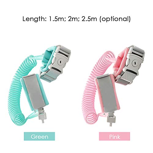 Pulseira de segurança anti-perda Blusea, pulseira antiperda com trava adequada para idades de 0 a 8