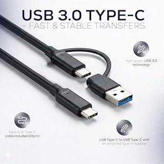 Meyritech 1TB USB Type-C External Hard Drive Portable HDD Storage Device for PC, Mac, Laptop, PS4, Xbox – High-Speed Data Transfer, Plug & Play, Slim Design, Backup & Expandable Storage Solution