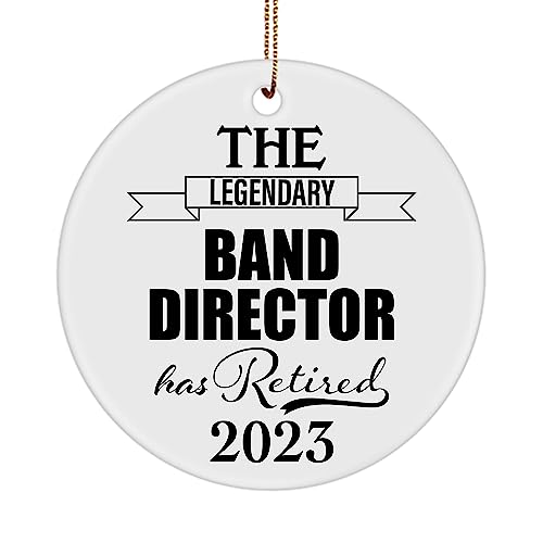 The Legendary Band Director Has Retired 2023 Circle Ornament Retirement Gifts for Associate Degree in Music Orchestra Musical Conductor High School Leader Christmas Party Decor
