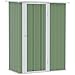 Outsunny Abri de Jardin - Remise pour Outils - cabanon Porte verrouillable - dim. 142L x 84 x 189H cm - tôle d'acier Vert Blanc