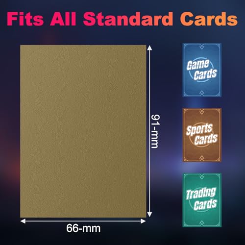 Image of 200 Pack Card Sleeves, Matte Dual Trading Card Sleeves with Opaque Back & Smooth Shuffle, Tear Resistant Card Protectors for MTG, TCG and Game Cards (Truth Brown)