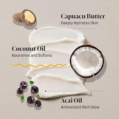 Nutrius Brazilian Body Butter Cream Variety Pack, Hydrating Body Butter for Dry Skin with Acai, Mango and Cupuacu Butters, Deep Moisturizing Body Cream, Coco Bliss & Botanical Bliss, 6.76 oz (2 Pack)