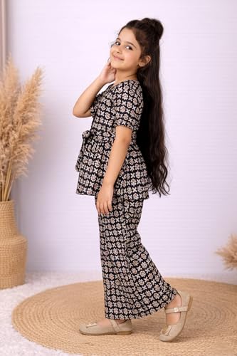 Image of Fashion Dream Girl's Cotton Blend Printed Co-ord Set|Clothing Set|Combo Set|Casual Wear|Coordinate Outfit for Girls|Two-Piece Set