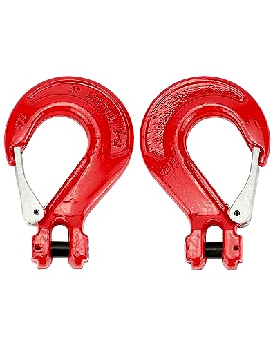 QWORK Clevis Slip Hook with Latch, 1 Pack, 1/2\", 11600 lbs Load Limit, Grade 80 Drop Forged Alloy Steel - Thumbnail 4
