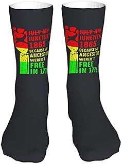 883 Compression Socks July 4Th Juneteenth 1865 Calf Socks Comfort Sports Socks Breathable Crew Socks For Hiking Trekking Jogging 40cm