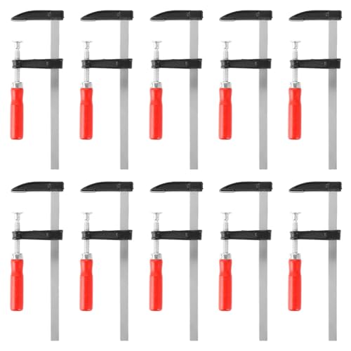 ZOFUN 10 Pièces Serre Joint Menuisier Envergure 200 mm - Petit Serre Joint Rail de Guidage Profondeur de la mâchoire : 50 mm pour Bois, Rails de Guidage,...