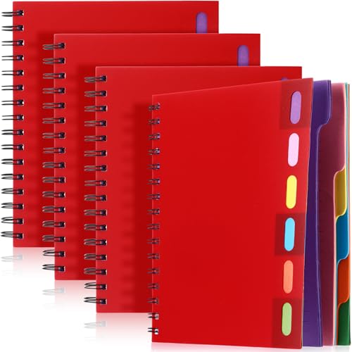 Carnet à spirale A5 ligné Fainne avec onglets intercalaires pour le bureau