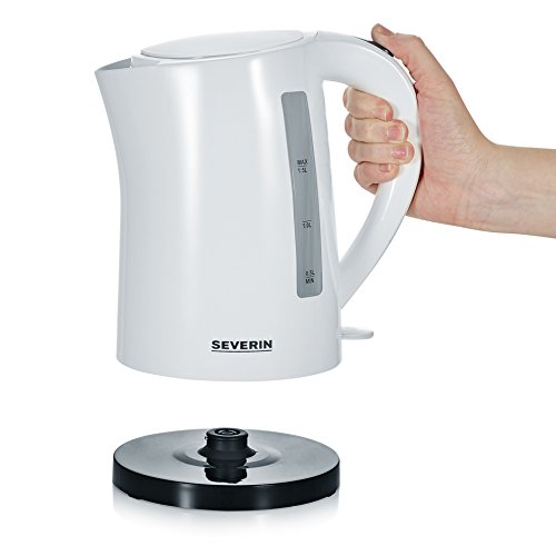 SEVERIN Wasserkocher, 1,5 L, ca. 2.200 W, WK 3494, Weiß/Schwarz – Bild 3