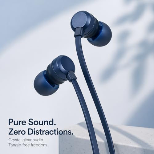 Image of Original Type C Earphones for JBL Tune 310 C Powerful Bass Wired Earbuds HD Audio Clear Calling Microphone Compatible with All Type C Device (Full Blue)